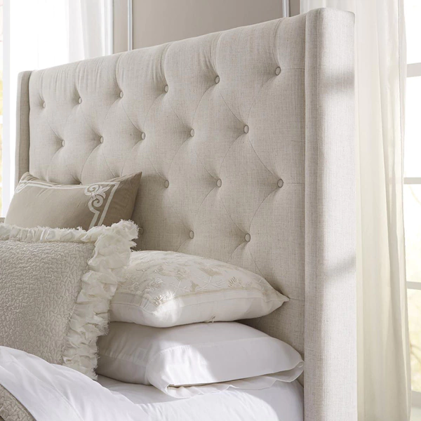 upholstered headboards wingback button tufted cream queen size upholstered headboard NSCUOUZ