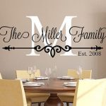vinyl wall decals family last name monogram personalized by starstruckindustries TCJWRHT