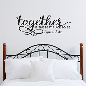 vinyl wall decals personalized family vinyl wall art - together is the best place JMCSHAW