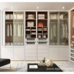 walk in wardrobe modern beige lacquer walk-in wardrobe yg91555 LSMUJJS