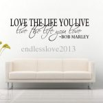 wall decals quotes bob marley quote wall decal decor love life wall sticker vinyl KUSNBTT