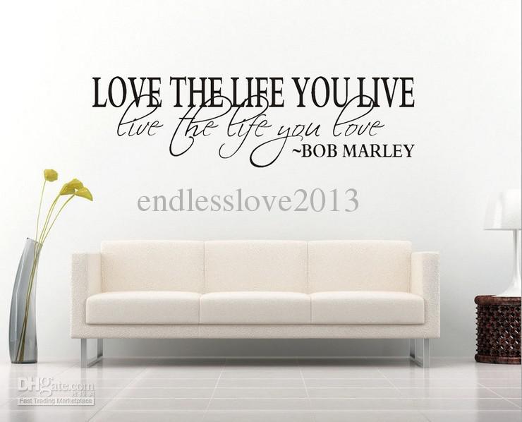 wall decals quotes bob marley quote wall decal decor love life wall sticker vinyl KUSNBTT