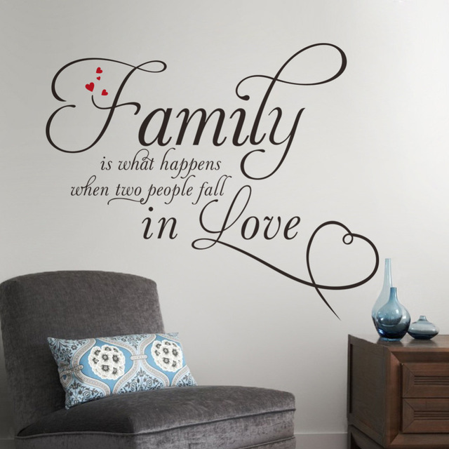 wall decals quotes family in love home decor creative quote wall decals removable vinyl RXFMPRK