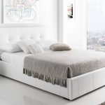 white beds kaydian hexham upholstered storage drawer bed - white leather ... YZIPICO