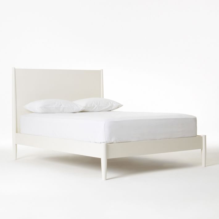 white beds mid-century bed - white | west elm QKDMEKL