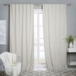 white blackout curtains cotton textured weave curtain + blackout lining - ivory LUEQJYZ
