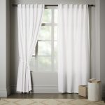white blackout curtains linen cotton curtain - stone white UBBOXPO