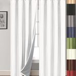 white blackout curtains siena-home-fashions-buona-notte-blackout-curtain-white- EYNZGME