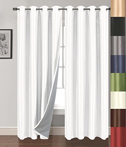 white blackout curtains siena-home-fashions-buona-notte-blackout-curtain-white- EYNZGME