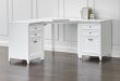 white corner desk each modular piece is crafted of hardwood and hardwood veneer with KVERMEB