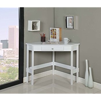 white corner desk kings brand furniture wood corner desk with drawer (white) VQCSWWU