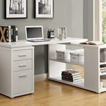 white corner desk monarch specialties hollow-core left or right facing corner desk, white JSQTDYJ