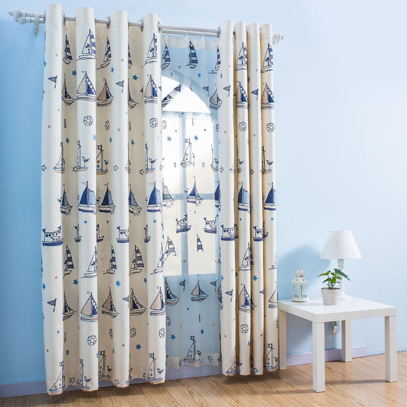white dreamy nautical curtains for boys bedroom RRECQSR