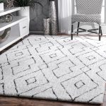 white rug peraza hand-tufted white area rug YDNWTOX