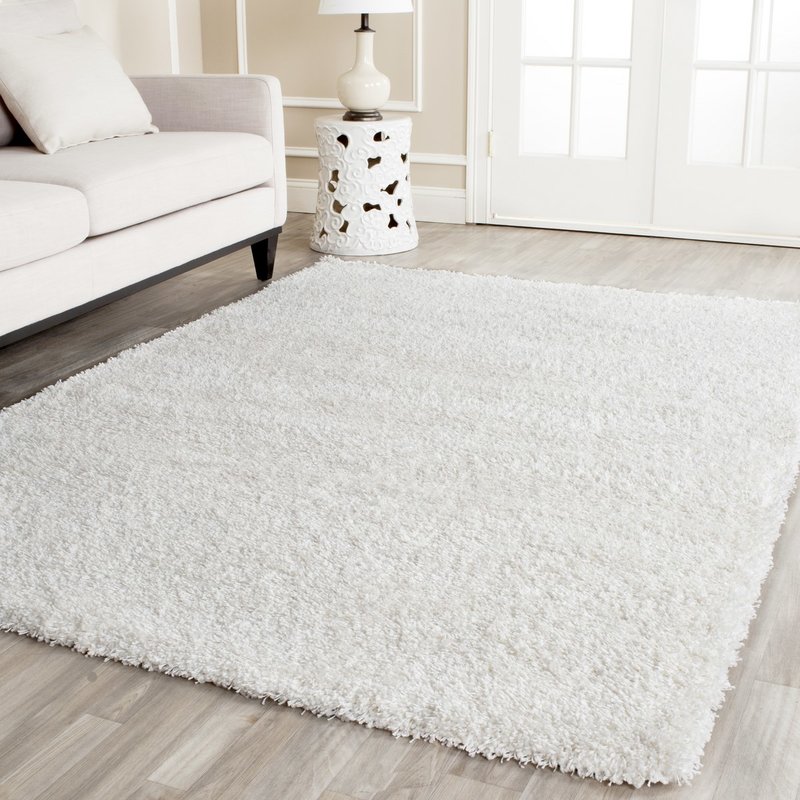 White Rug with Thick Pile for Great
  Fluffy Snow Effects