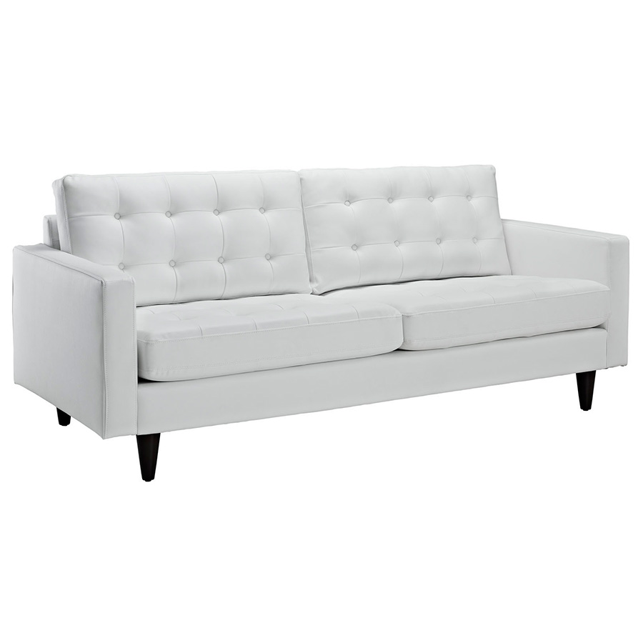 white sofa call to order · enfield modern white leather sofa QJFUUWS