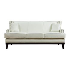 white sofa divano roma furniture - leather sofa with nailhead trim, white - JOJPXTD