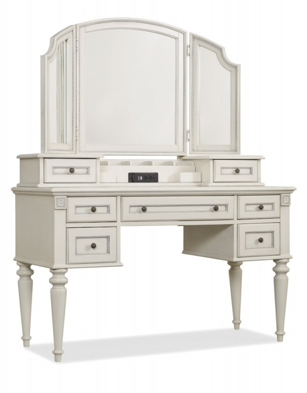 white vanity desk with mirror 1 XRVHDXN
