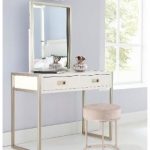 white vanity hillsdale furniture swanson vanity stool, white BMXKZIY