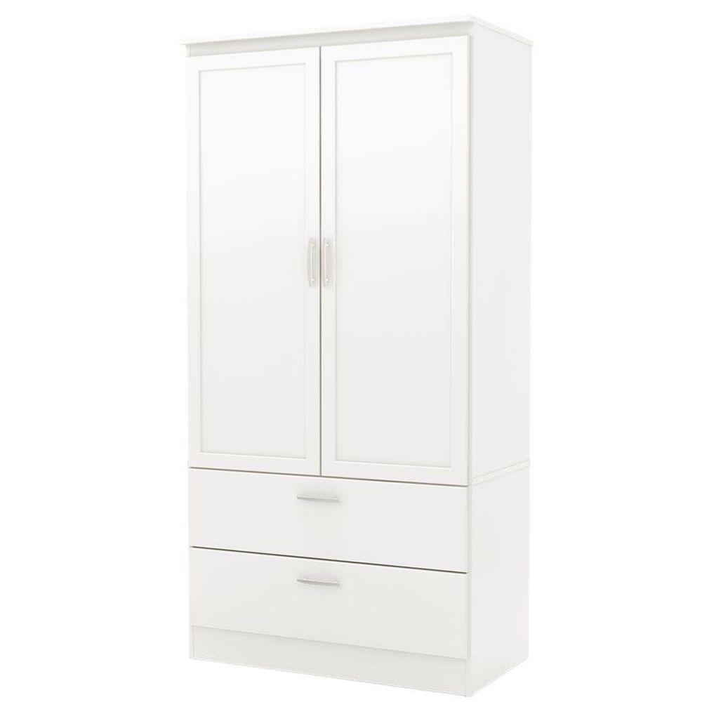 white wardrobes south shore acapella pure white armoire MOTRDMS