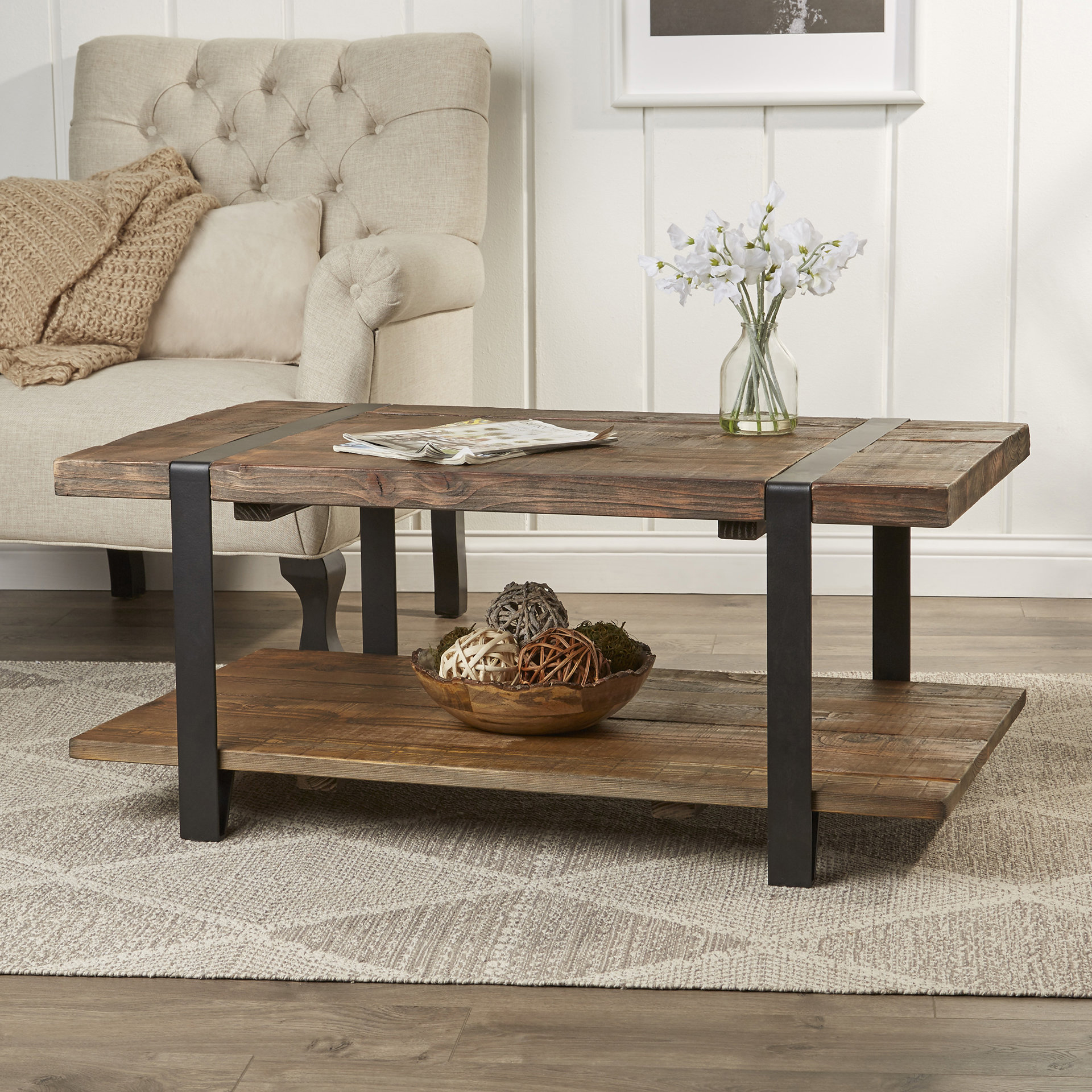 wood coffee table 42 MGKHVRG