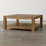 wood coffee table edgewood square coffee table + reviews | crate and barrel OSTLFAH