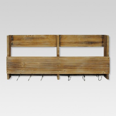 wood shelf wooden shelf with s hooks - threshold™ COIKNPY