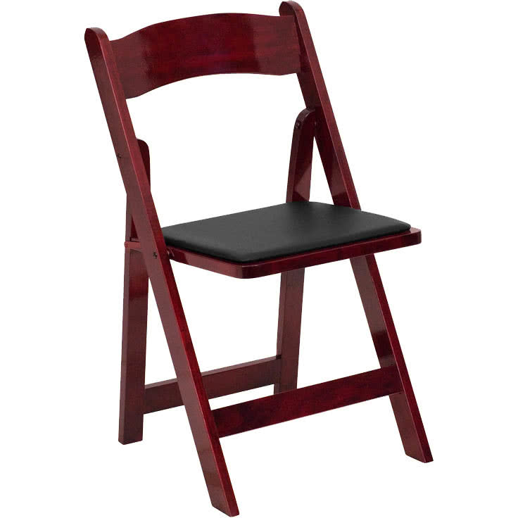 wooden folding chairs flash furniture xf-2903-mah-wood-gg mahogany wood folding chair with padded  seat HSZFNWG
