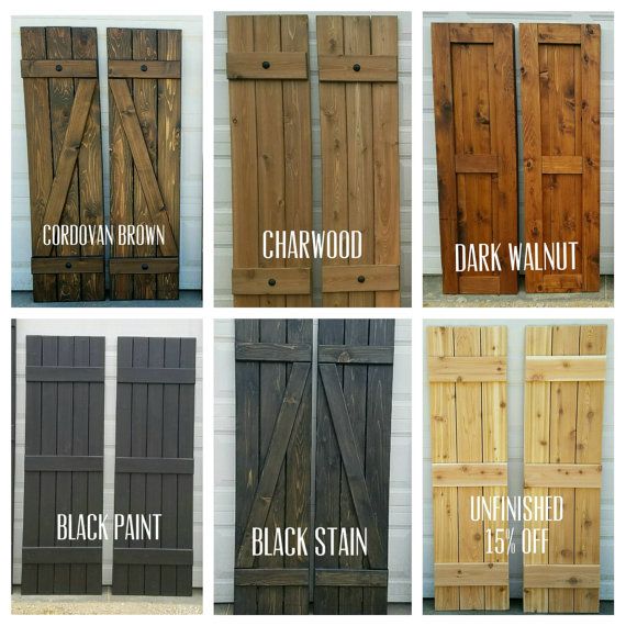 wooden shutters wood shutters board and batten exterior cedar by alittlecurbappeal | BSWXXEE