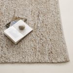 wool area rugs mini pebble wool jute rug - natural/ivory | west elm SNRCQVU