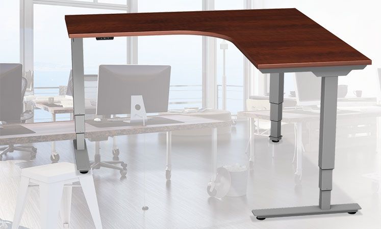 L Shaped Adjustable height table | StandUp Standing Desk Collection