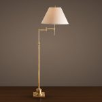 Library Swing-Arm Floor Lamp Antique Brass (available at RH Outlet for  $206!) - window nook