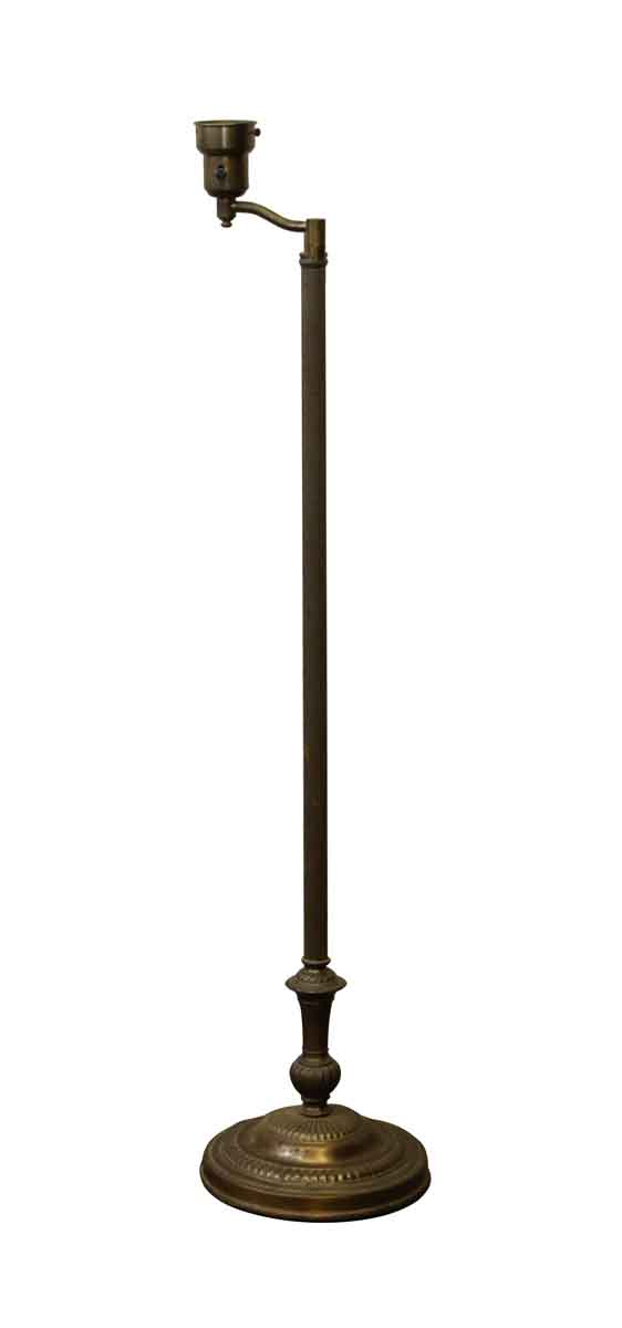 1940s Antique Brass Swing Arm Floor Lamp