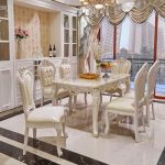 Luxury White Lacquer Silver Gold Stroke Antique French Provincial