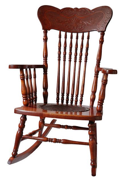 Antique wooden rocking chair