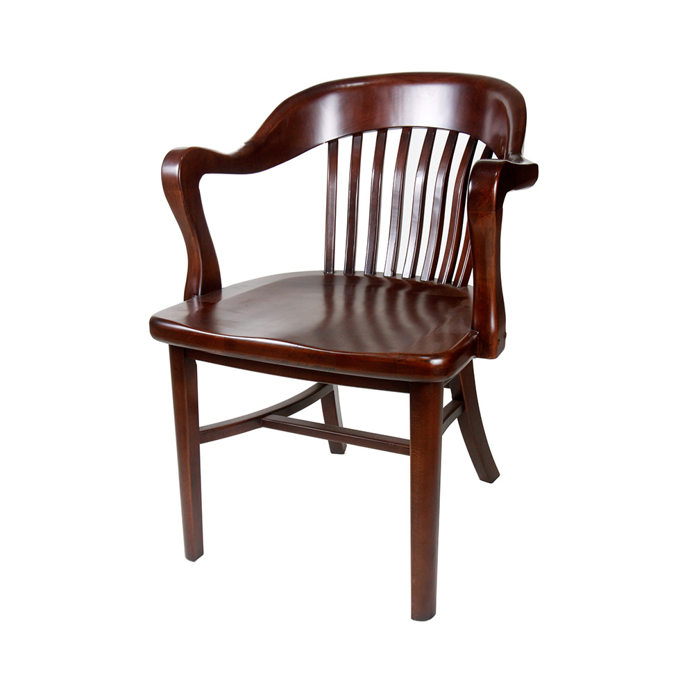 Brenn Antique Wood Restaurant Armchair