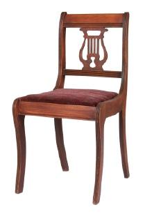 Antique lyre chair