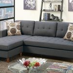 F7094 2 pc leta collection blue grey polyfiber fabric upholstered