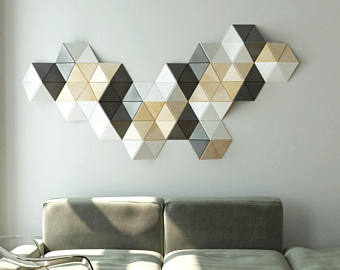 Geometric wall decor | Etsy