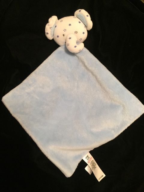 George Elephant Blue Star Comforter Soother White Doudou Asda Soft