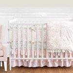 Traveller Location : Sweet Jojo Designs 9-Piece Blush Pink White Damask and Gold  Polka Dot Amelia Baby Girls Crib Bedding Set with Bumper : Baby