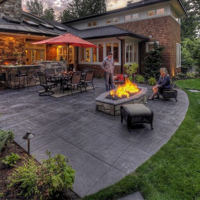 stamped concrete patio - looks like large pavers