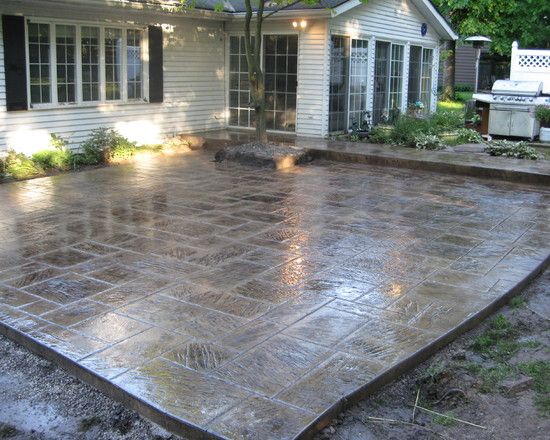 stain, Patio Stamped Concrete Design, Pictures, Remodel, Decor and Ideas |  Concrete, patio ideas | Concrete patio, Patio, Patio design