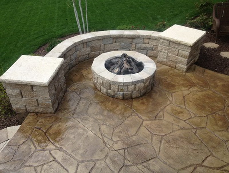 stamped concrete patio design