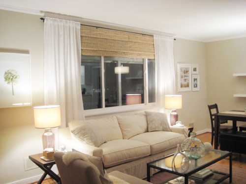 Make Your Picture Windows Look Huge By Hanging Bamboo Blinds And