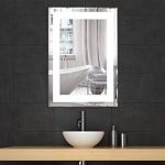Amazon.com: Decoraport Vertical Rectangle LED Bathroom Mirror
