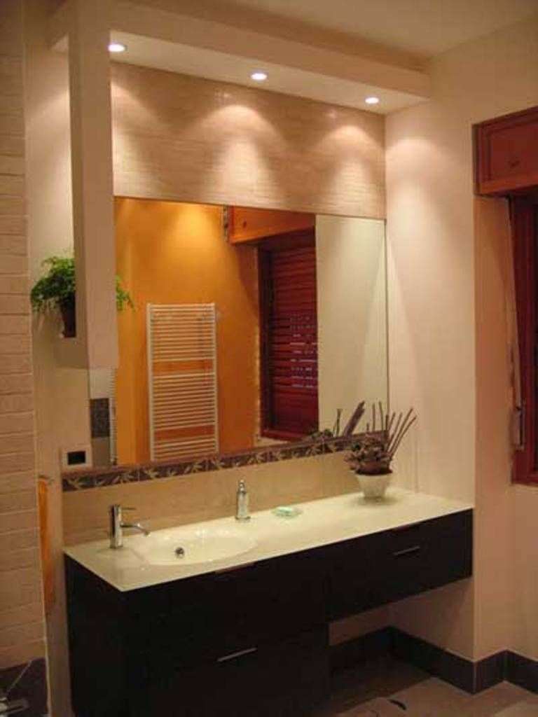 recessed lighting bathroom vanity