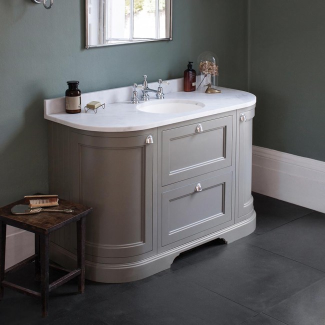 Burlington 134 Vanity Unit with Drawers, Minerva Worktop & Basin