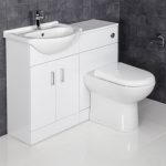 Essence White Gloss D-Shaped-Toilet & Basin Vanity Unit- 1050mm