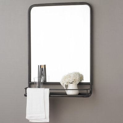 Metal Mirror with Shelf - Small